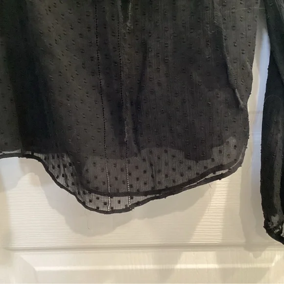 Abercrombie & Fitch Black Sheer Blouse - Picture 4 of 9